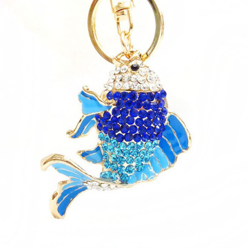 online shopping fish model crystal custom metal keychain